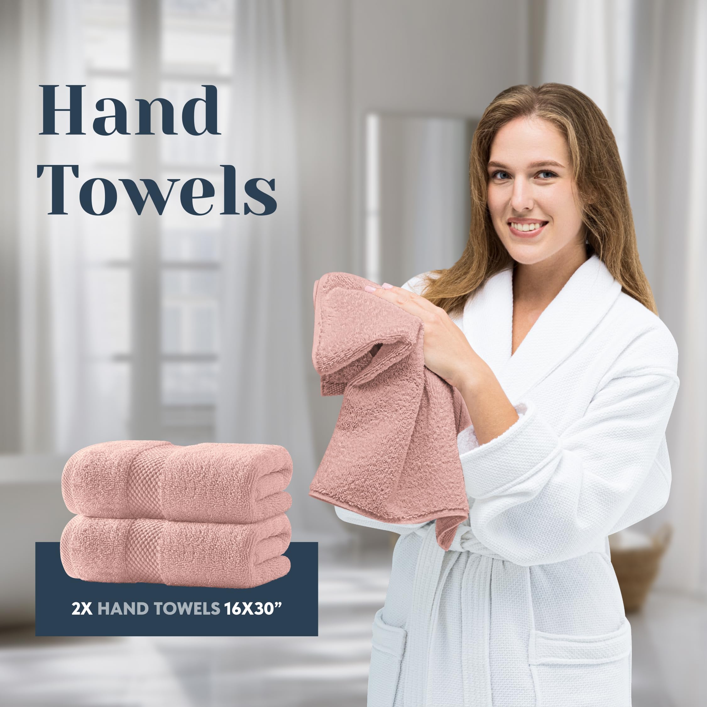 White Classic washcloth texture in hand showing fast absorbency benefit
