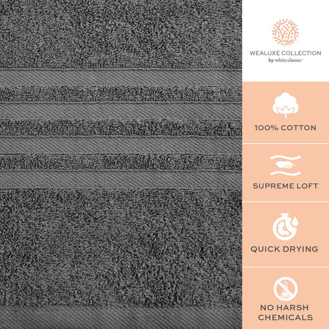 White Classic close-up of terry loops highlighting softness and absorbency