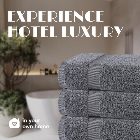 White Classic towels styled in spa setting suggesting calm, professional look