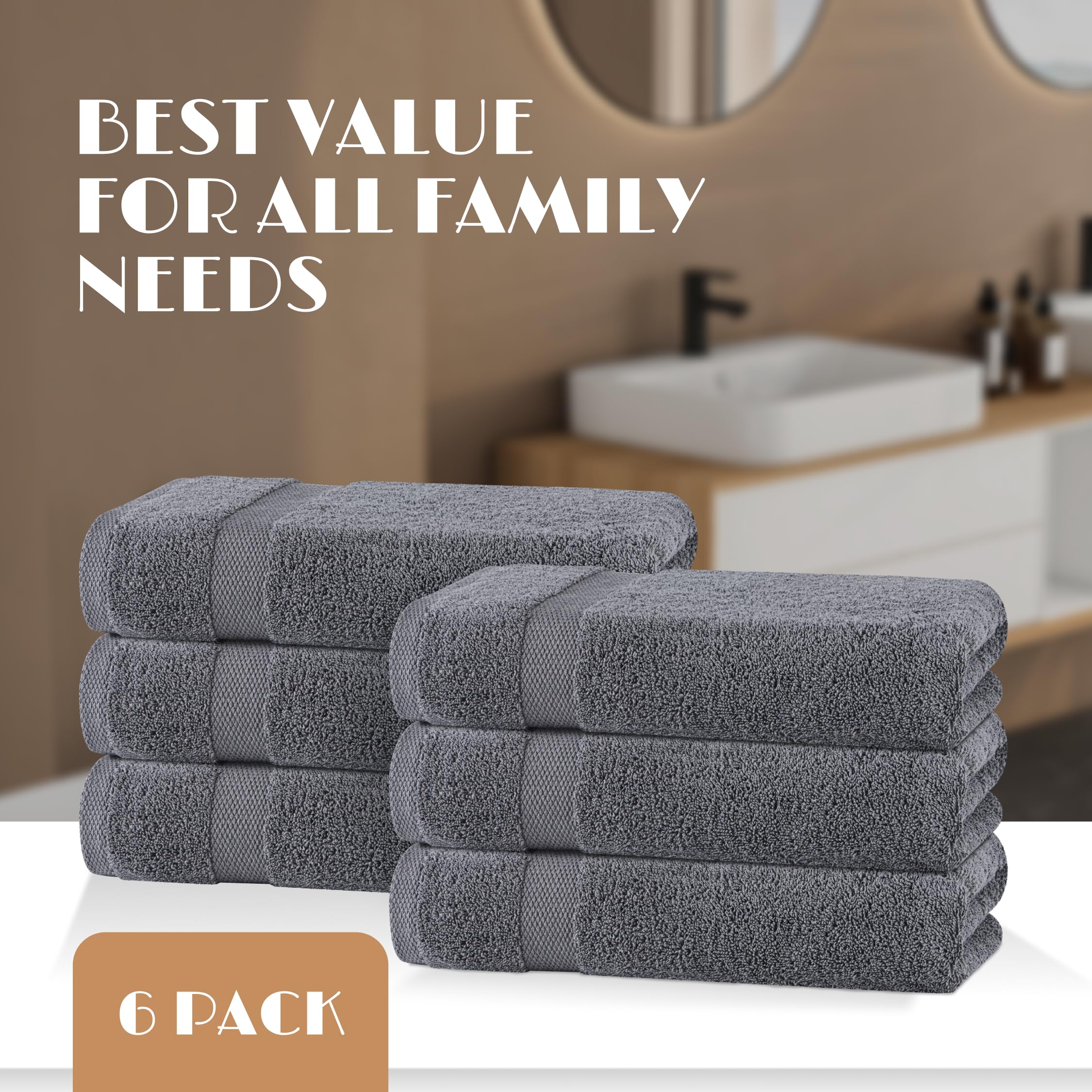White Classic towel being used to dry hands showing quick absorbency benefit