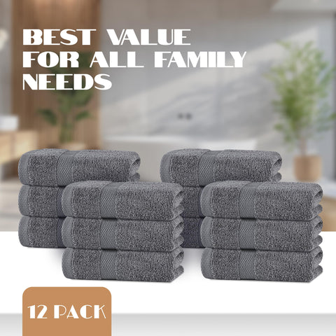 White Classic towel hanging on bath bar illustrating quick-dry convenience