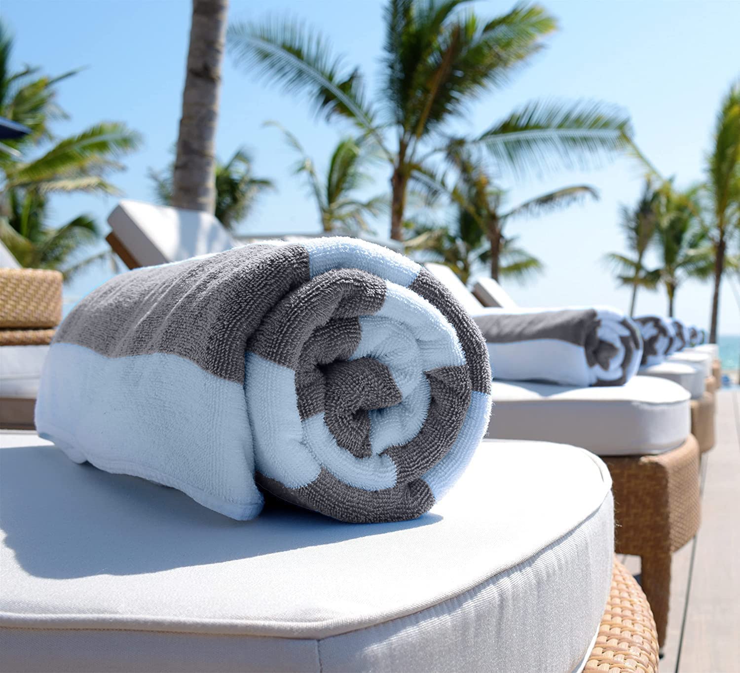 White Classic towel absorbing water to show quick-dry and high absorbency
