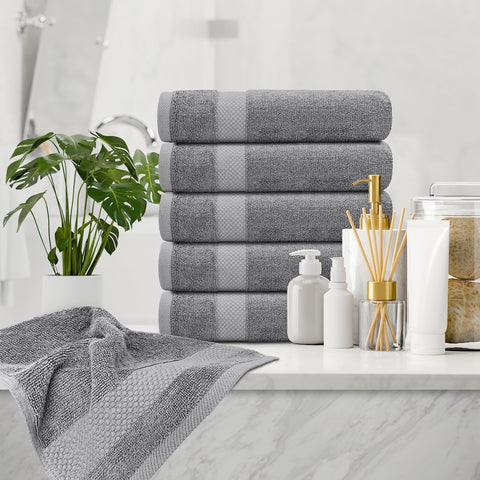 White Classic fluffed towel after first wash showing improved softness