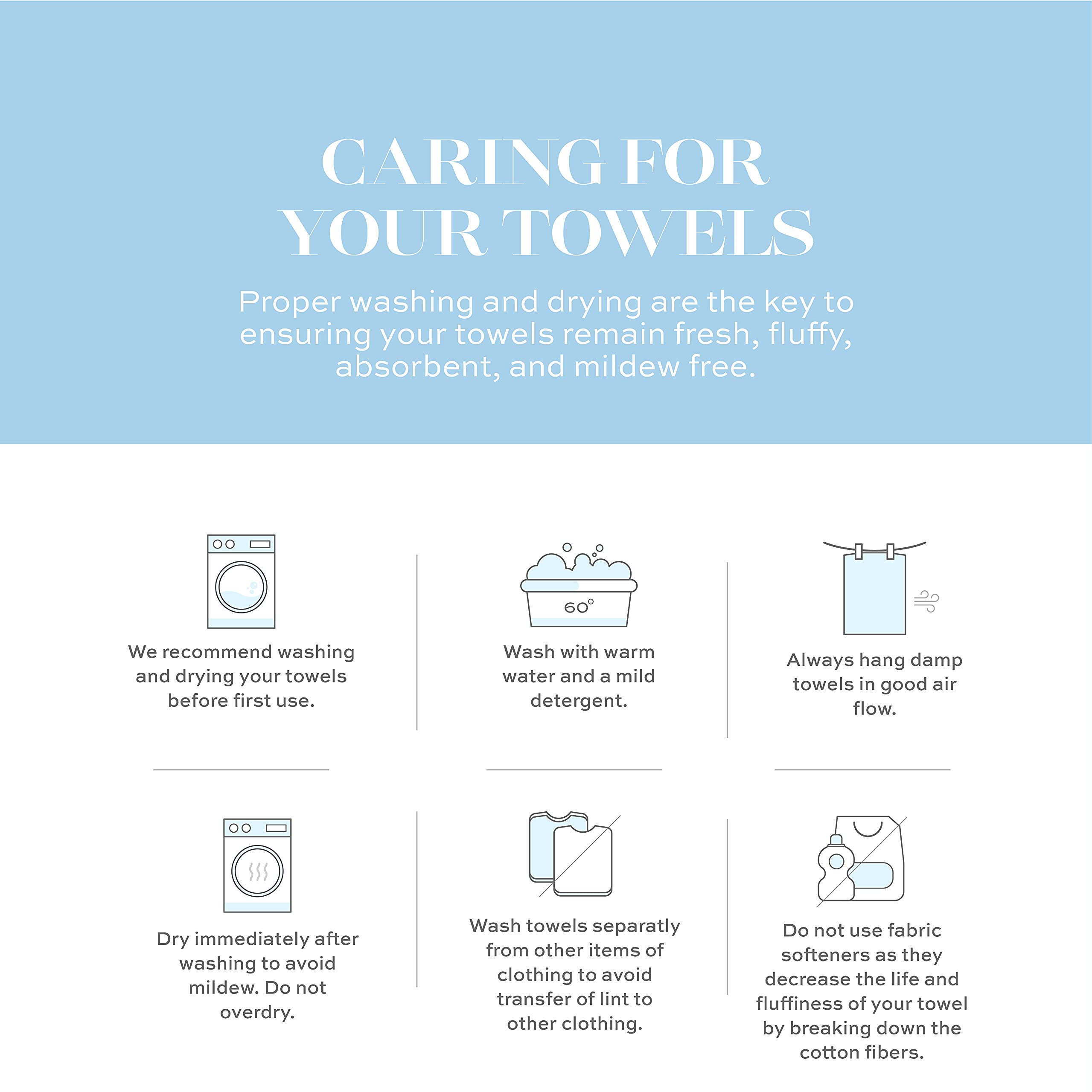 White Classic towels styled in bathroom setting adding spa-like atmosphere