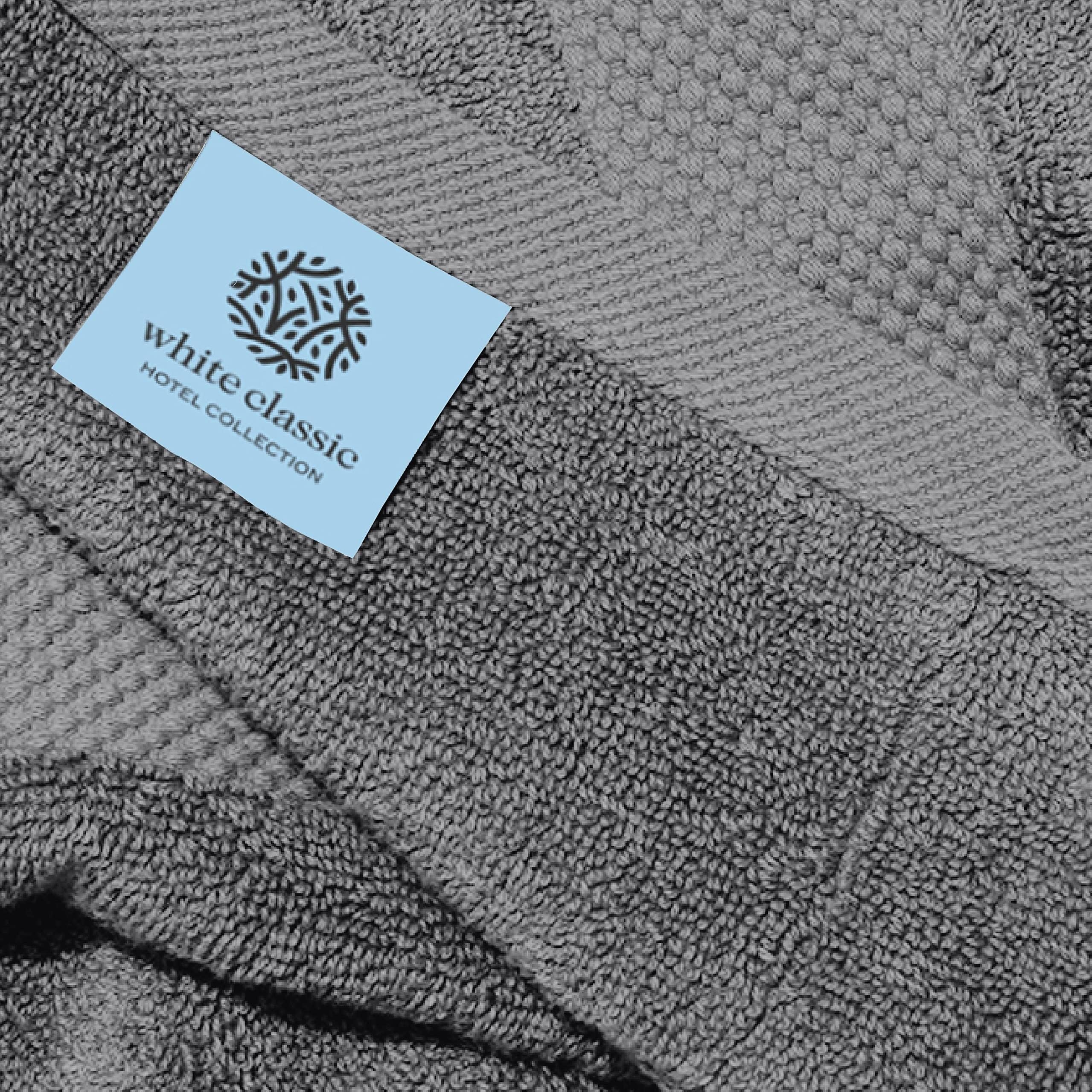 White Classic texture detail of Turkish cotton pile showing soft absorbent surface