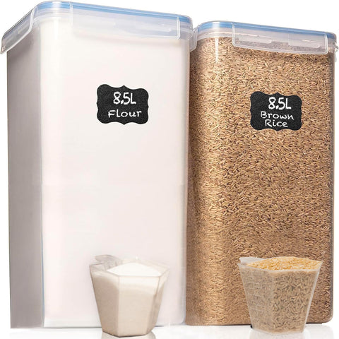 WHITE FEATHER SUPPLIES front packaging showing both containers and scoops benefit easy identification