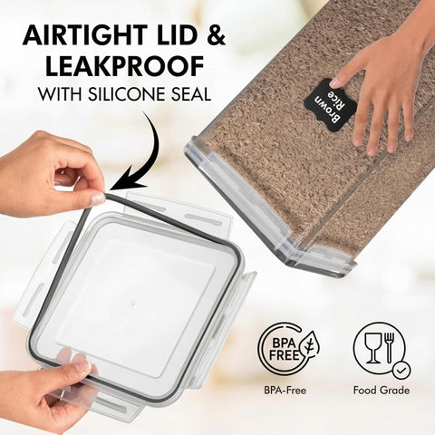 WHITE FEATHER SUPPLIES container in use holding cereal to keep it visible and protected