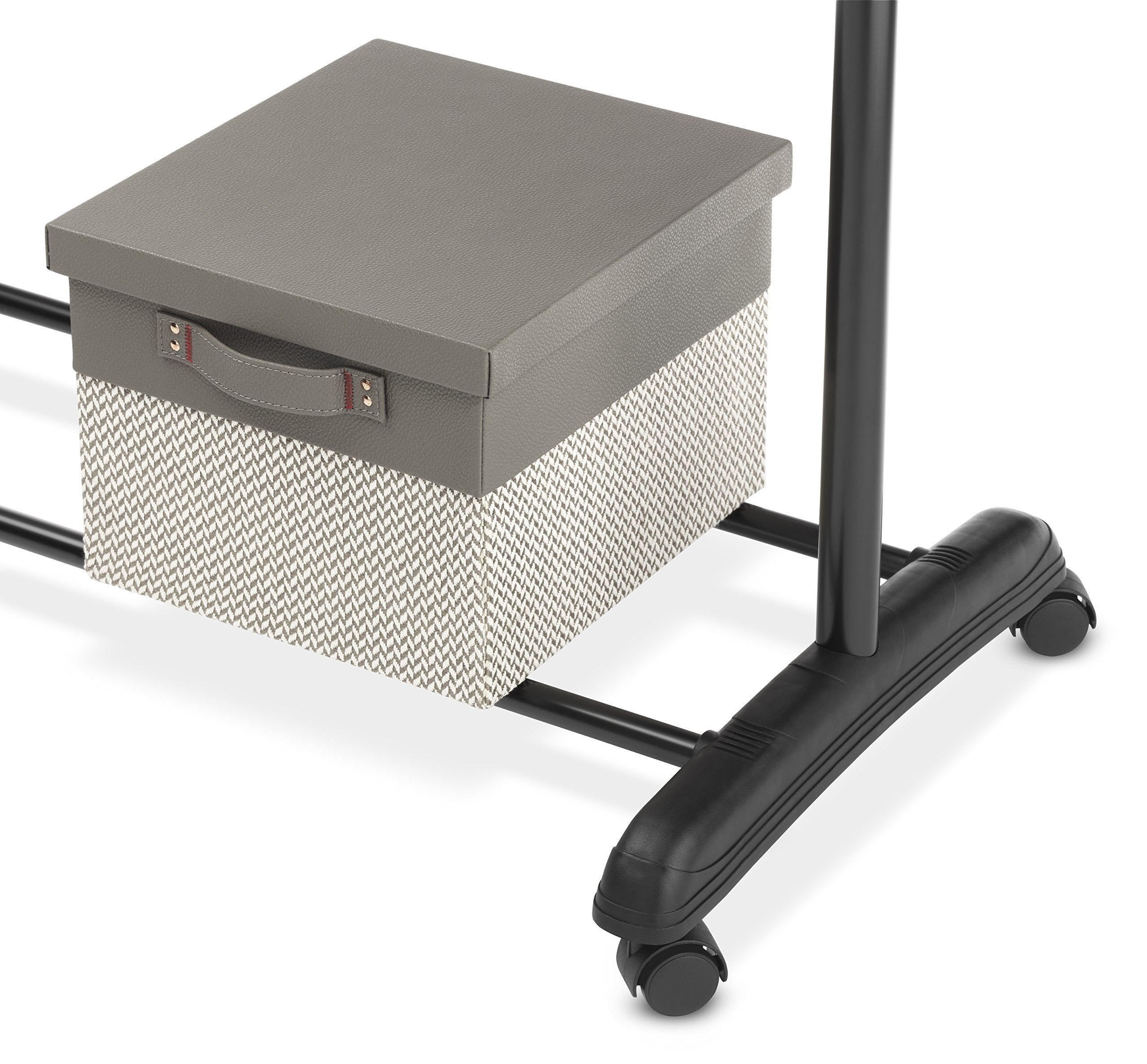 Whitmor caster wheel close-up for easy room-to-room mobility