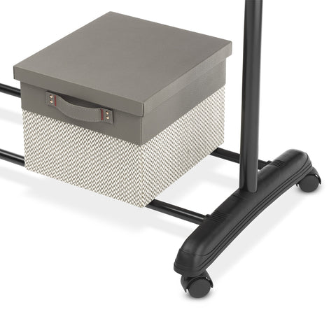 Whitmor caster wheel close-up for easy room-to-room mobility