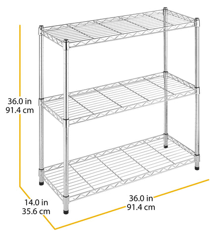 Whitmor shelving loaded in pantry demonstrating NSF-safe storage and space-saving benefit