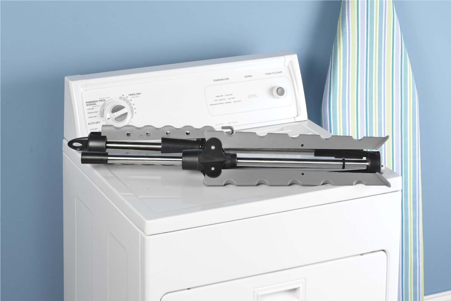 Whitmor folded flat for storage showing compact space-saving advantage