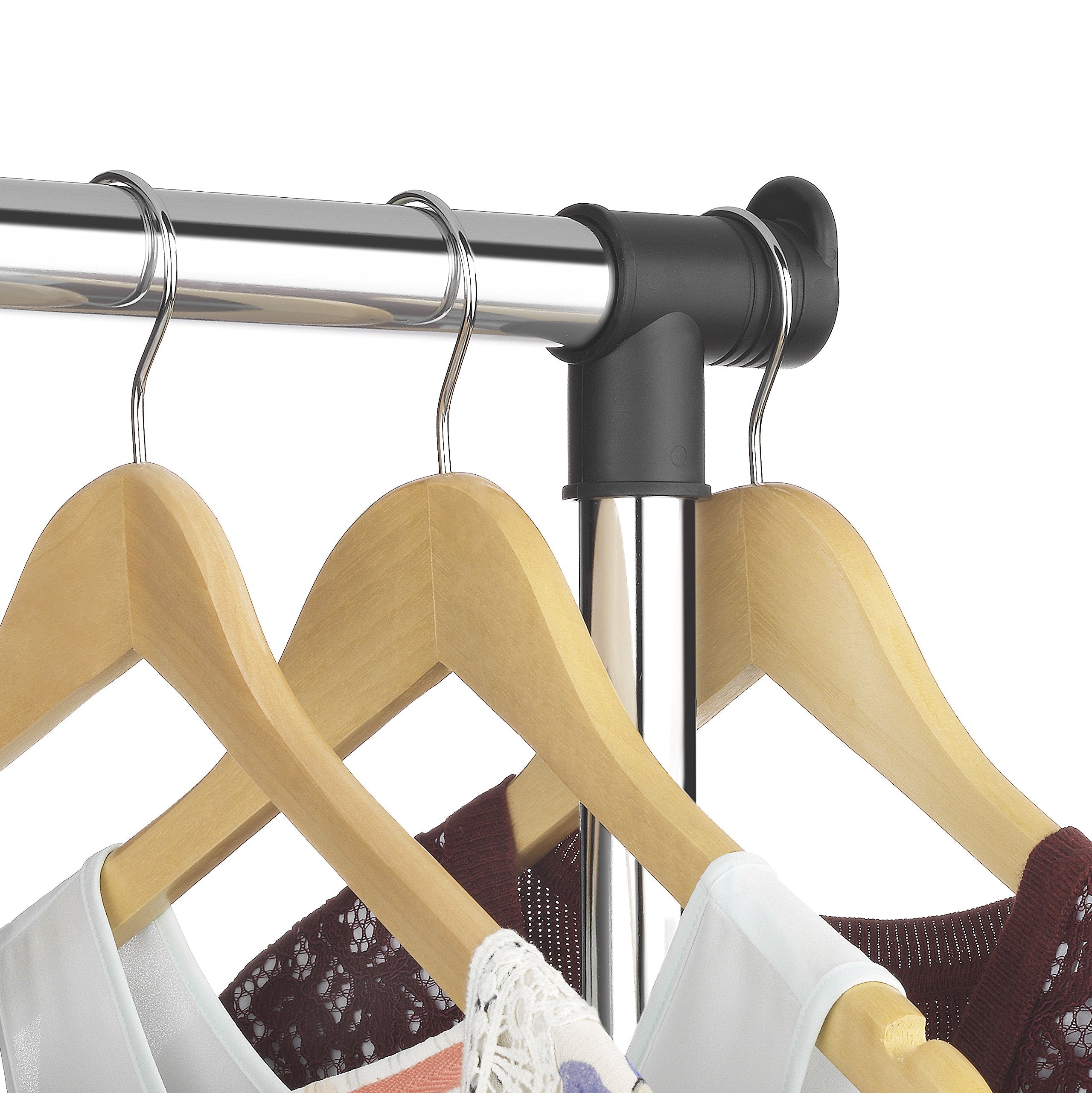 Whitmor lower bars holding shoes to maximize floor space
