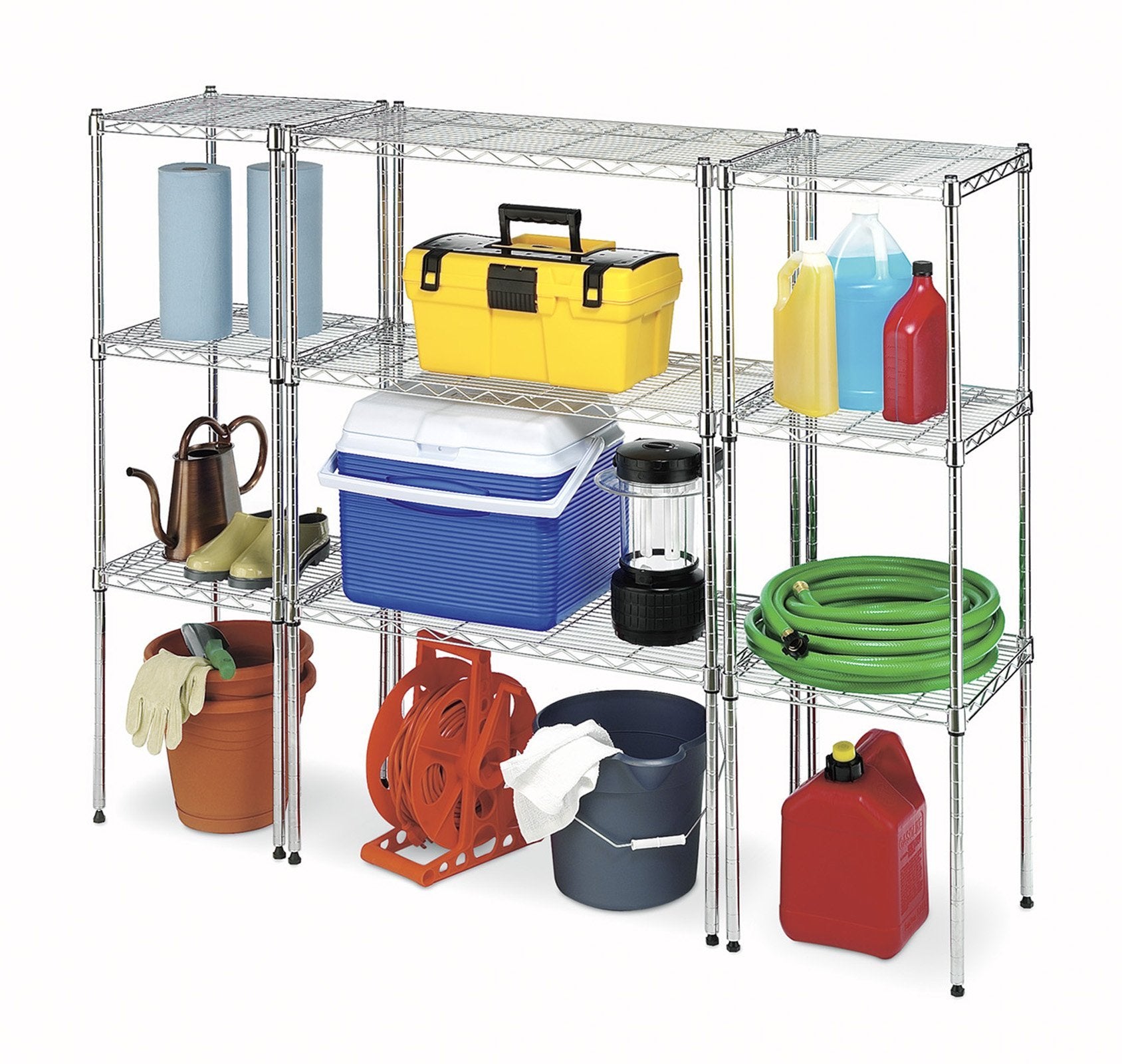 Whitmor shelf holding pantry containers for neat organization