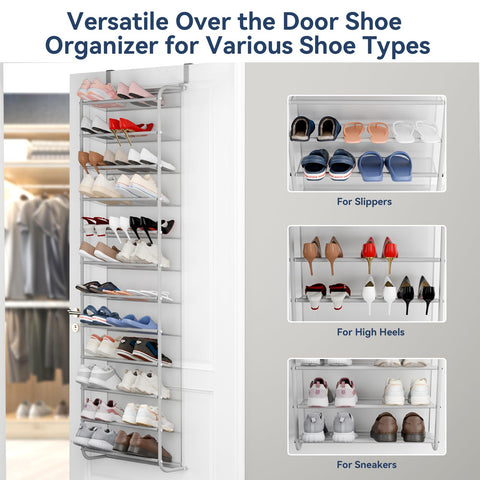 Whitmor shoes on display showing capacity helps quick selection of pairs