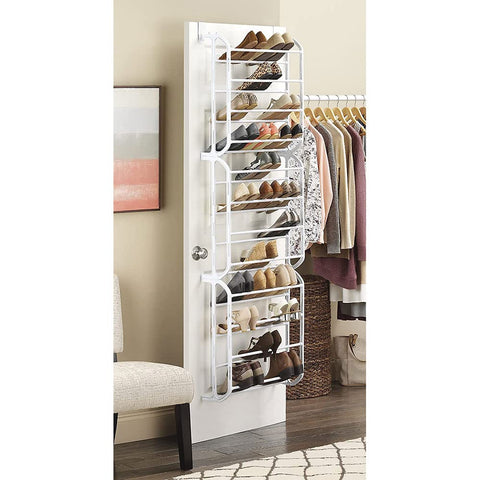 Whitmor rack beside a standard door to show height and fit for installation