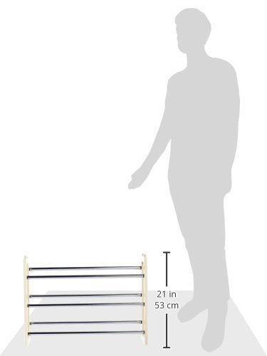 Whitmor size comparison with shoes showing scale and capacity benefit