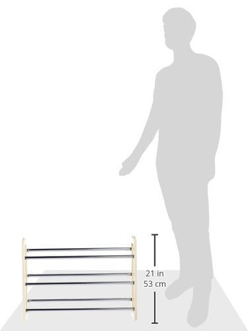 Whitmor size comparison with shoes showing scale and capacity benefit
