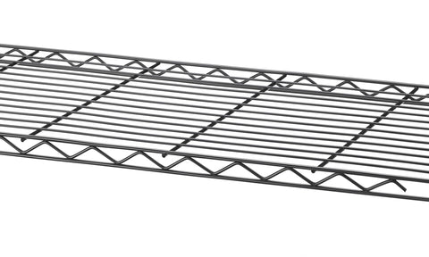 Whitmor shelf beside storage boxes illustrating 30x14x15 inch scale and space savings