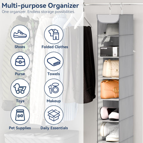 Whitmor scale comparison beside closet rod showing compact space-saving benefit