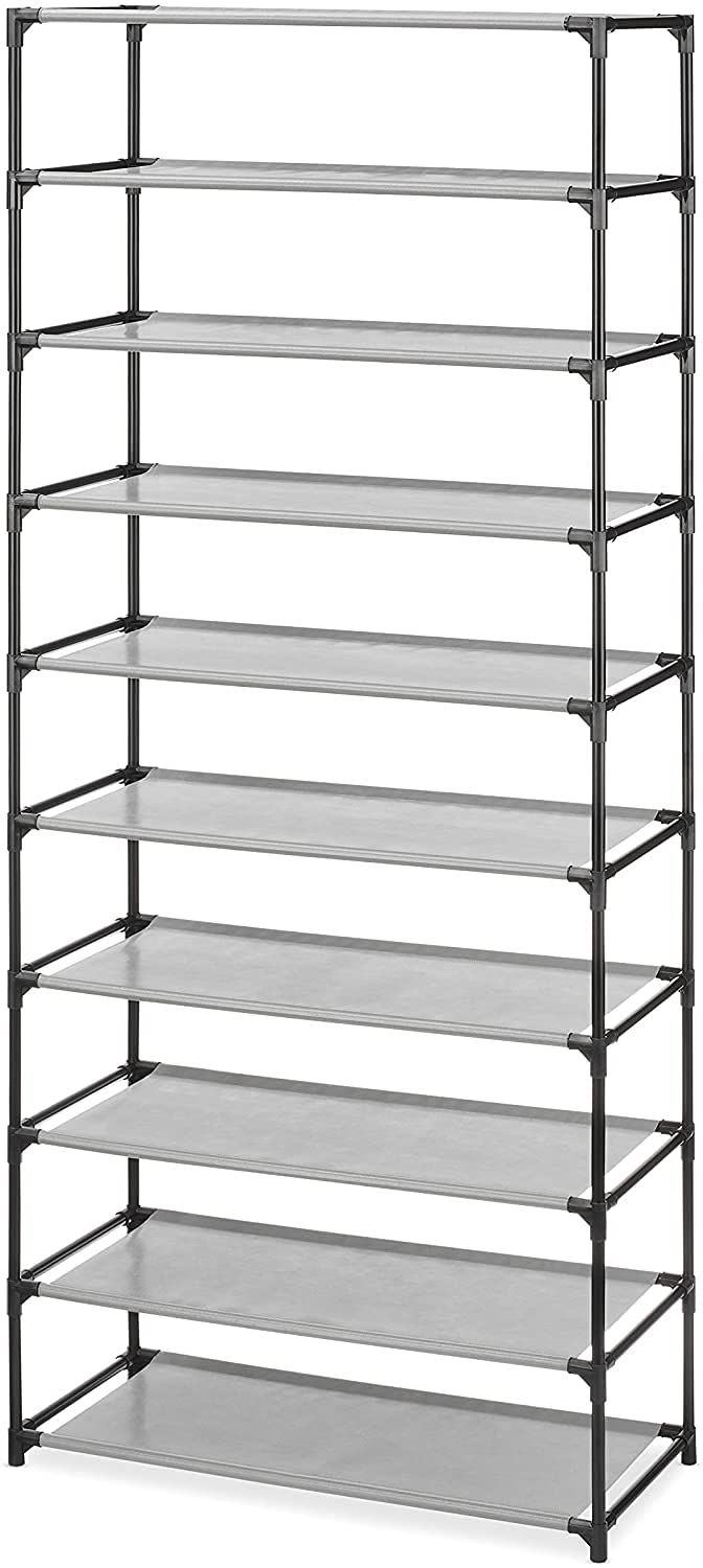 Whitmor tall boot space with one shelf removed for taller footwear