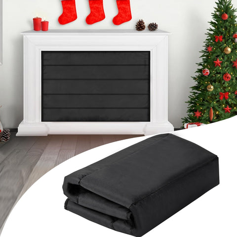 whumsdog front view of fireplace cover showing full coverage and clean look