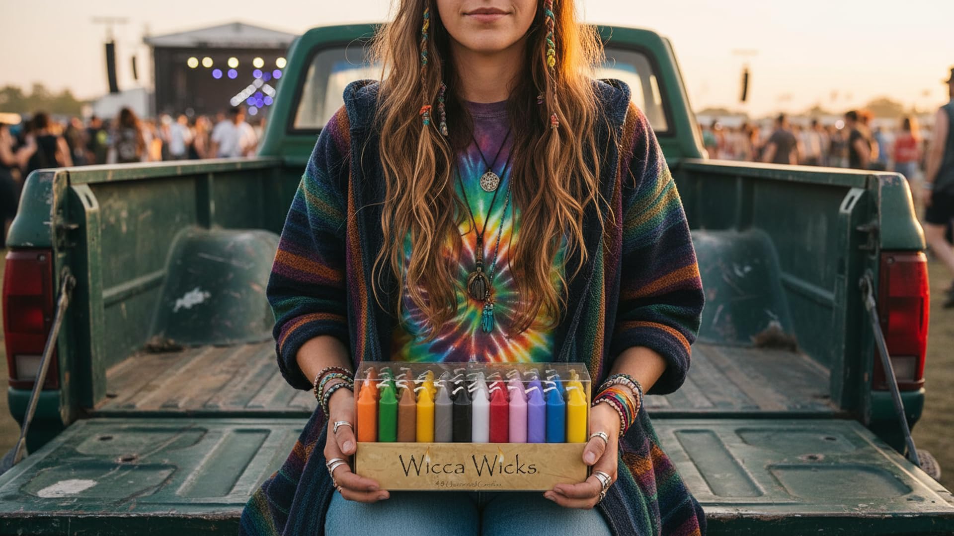 WICCA WICKS burning on an altar showing ritual setup and focused ambiance benefit