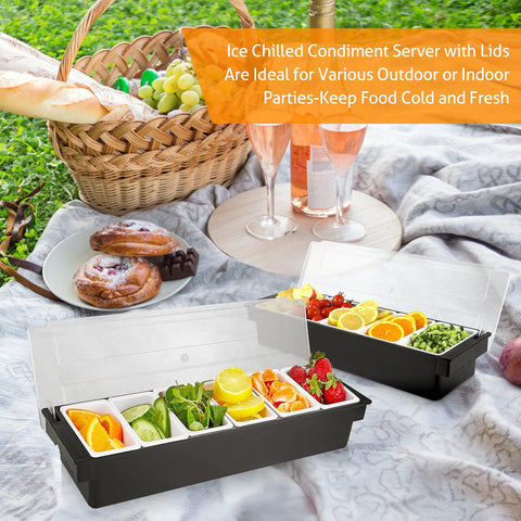 WICHEMI tray filled with garnishes showing easy service benefit