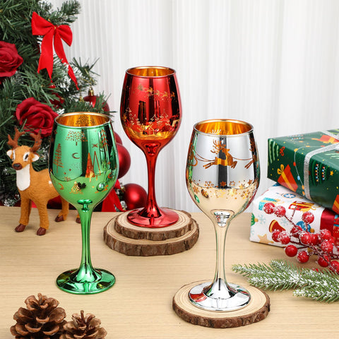 Widecook glass filled with wine at a holiday party, elevates beverage presentation