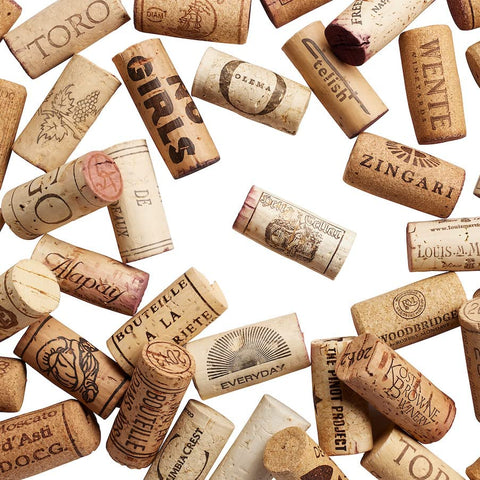 WIDGETCO close-up of cork texture and brand marks, ideal for crafting