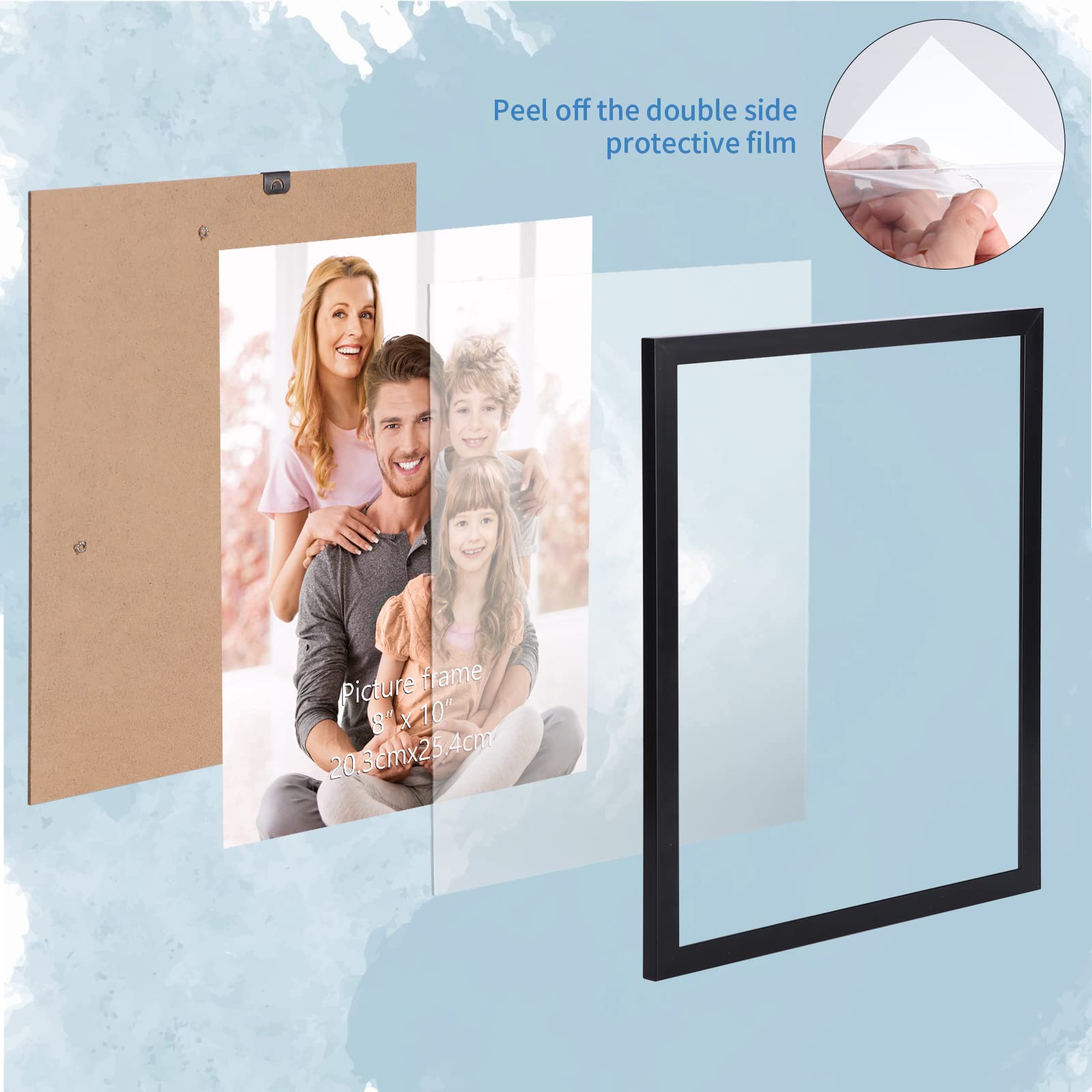 WIFTREY open back with clips illustrating quick tool-free photo changes