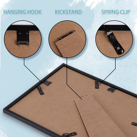 WIFTREY frame held in hand showing 8x10 scale and easy mounting convenience