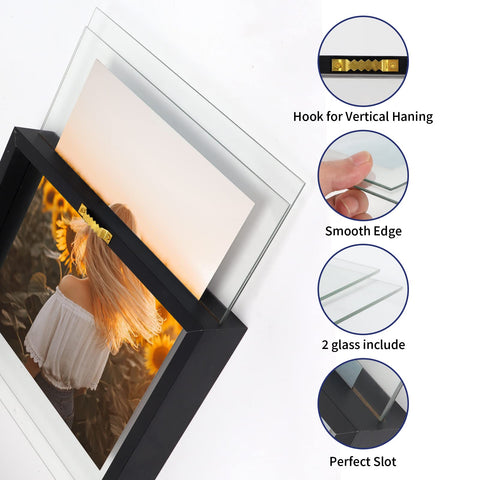 WIFTREY frame with photo installed showing floating effect and clarity benefit