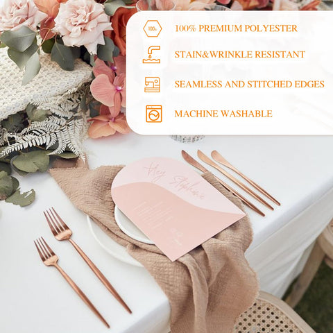 WIGENIUS tablecloth folded stack illustrating easy storage and transport