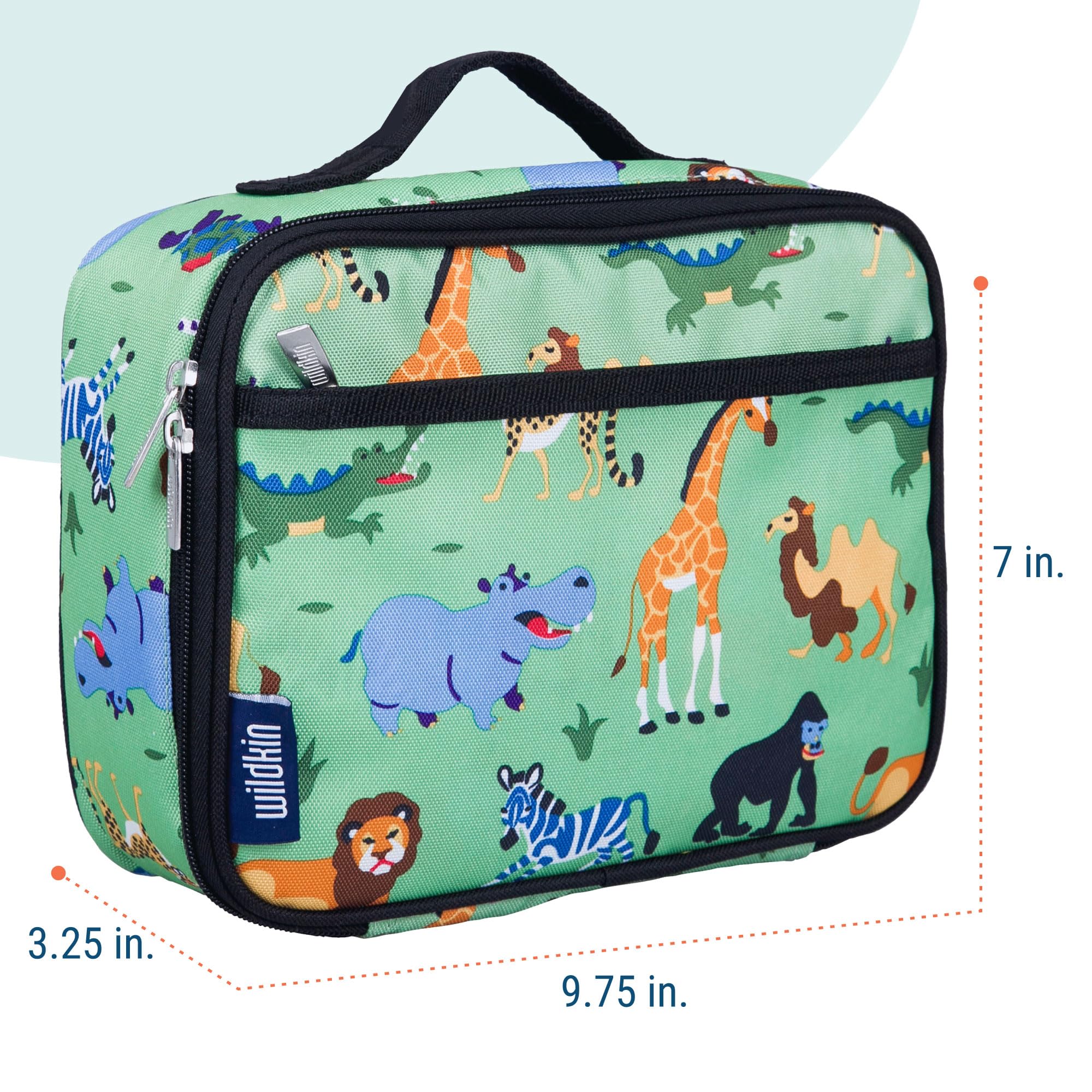 Wildkin zipper and handle close-up for easy-carry durability benefit