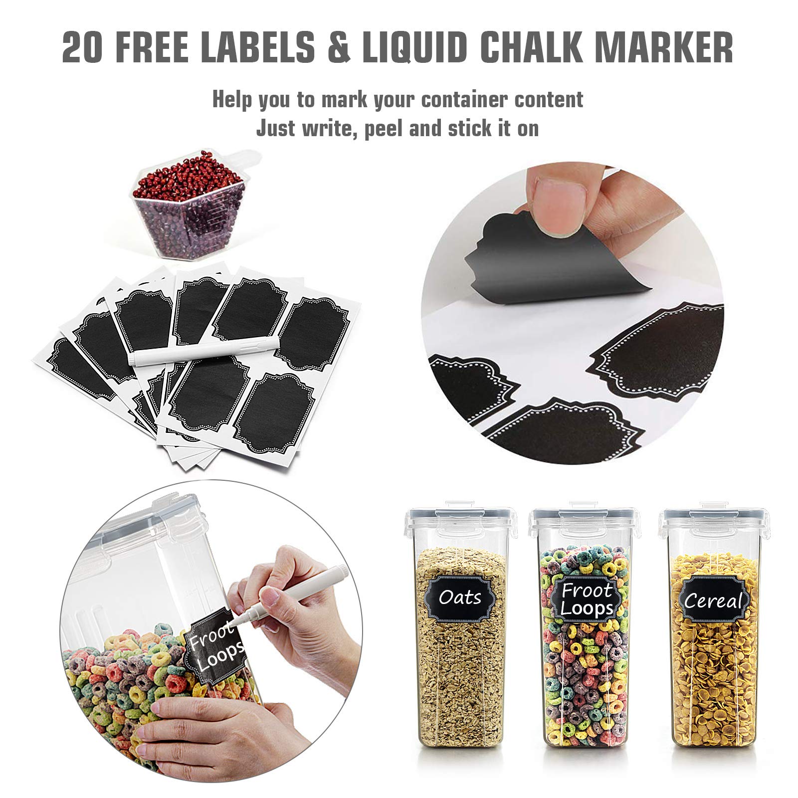 Wildone set with 20 labels and chalk marker displayed for simple pantry labeling