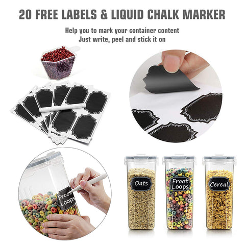 Wildone set with 20 labels and chalk marker displayed for simple pantry labeling
