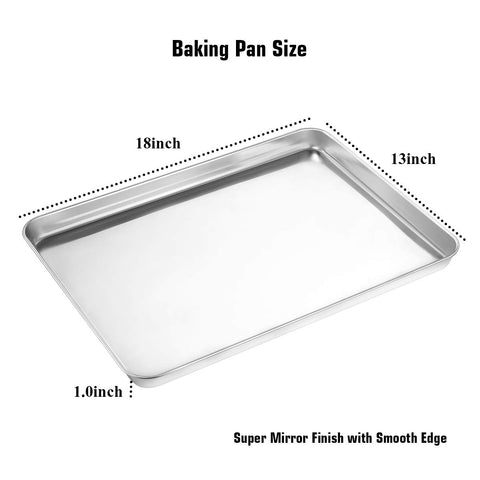 Wildone sheet pan side profile highlighting deep edges that prevent oven spills