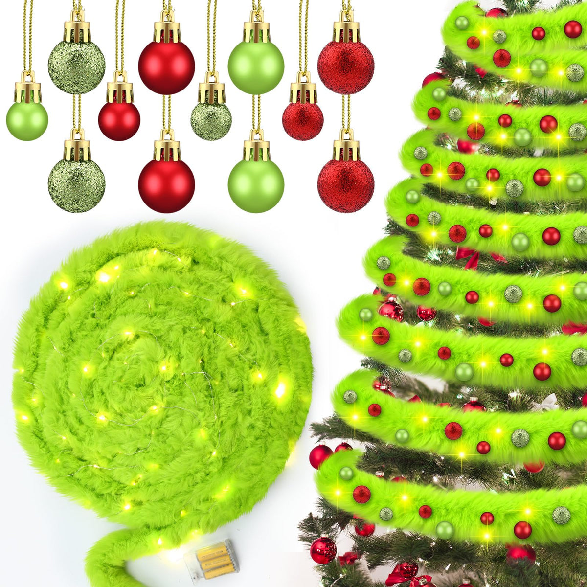 WILLBOND full-length garland draped showing complete coverage and festive warmth