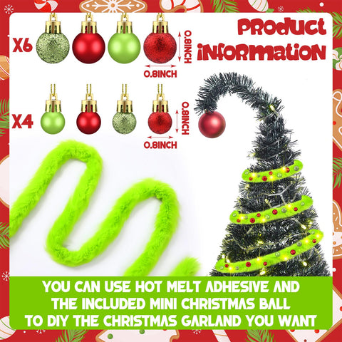 WILLBOND lit LED fairy string embedded in garland delivering warm ambient glow