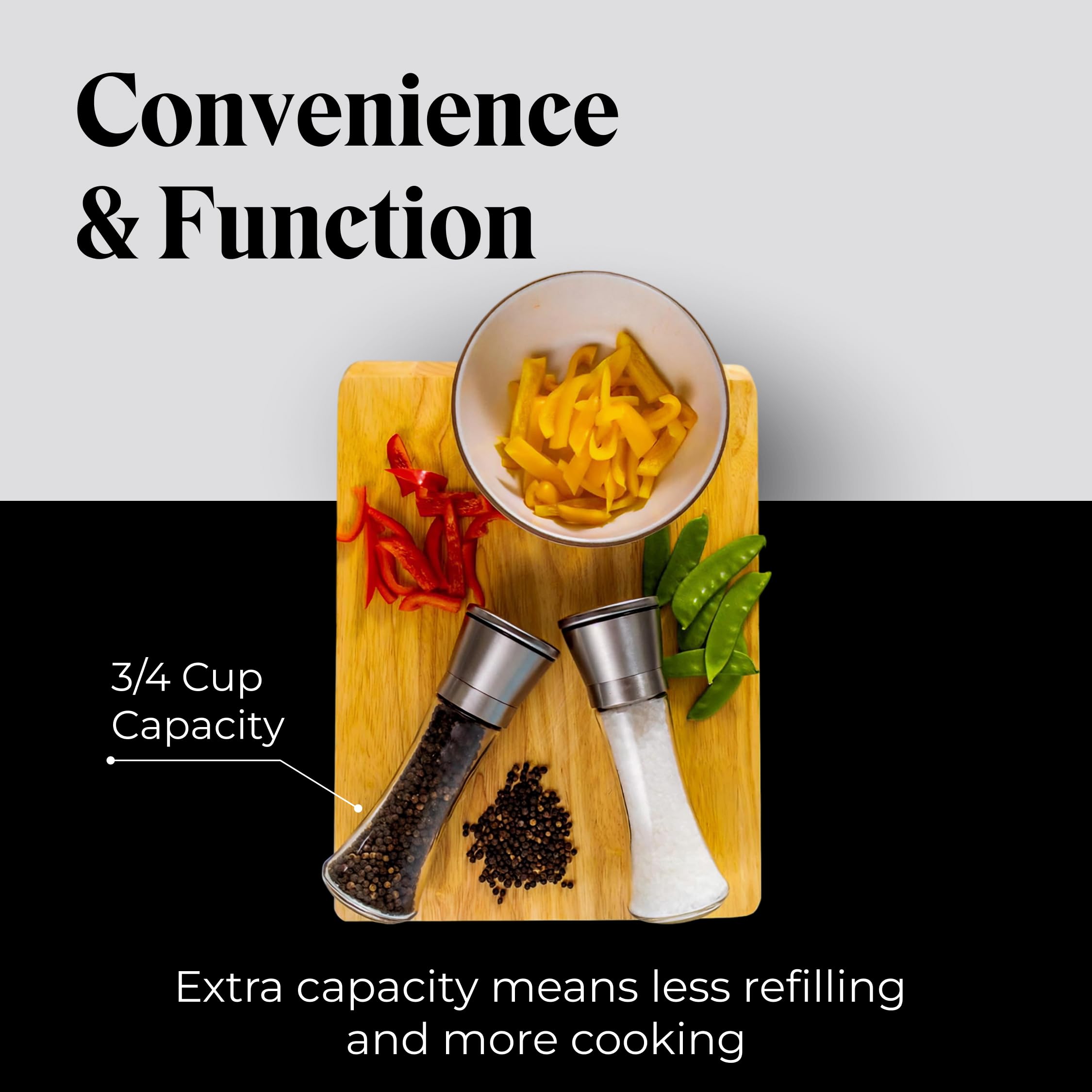 Willow & Everett beside spoon to show size and generous 3/4 cup capacity