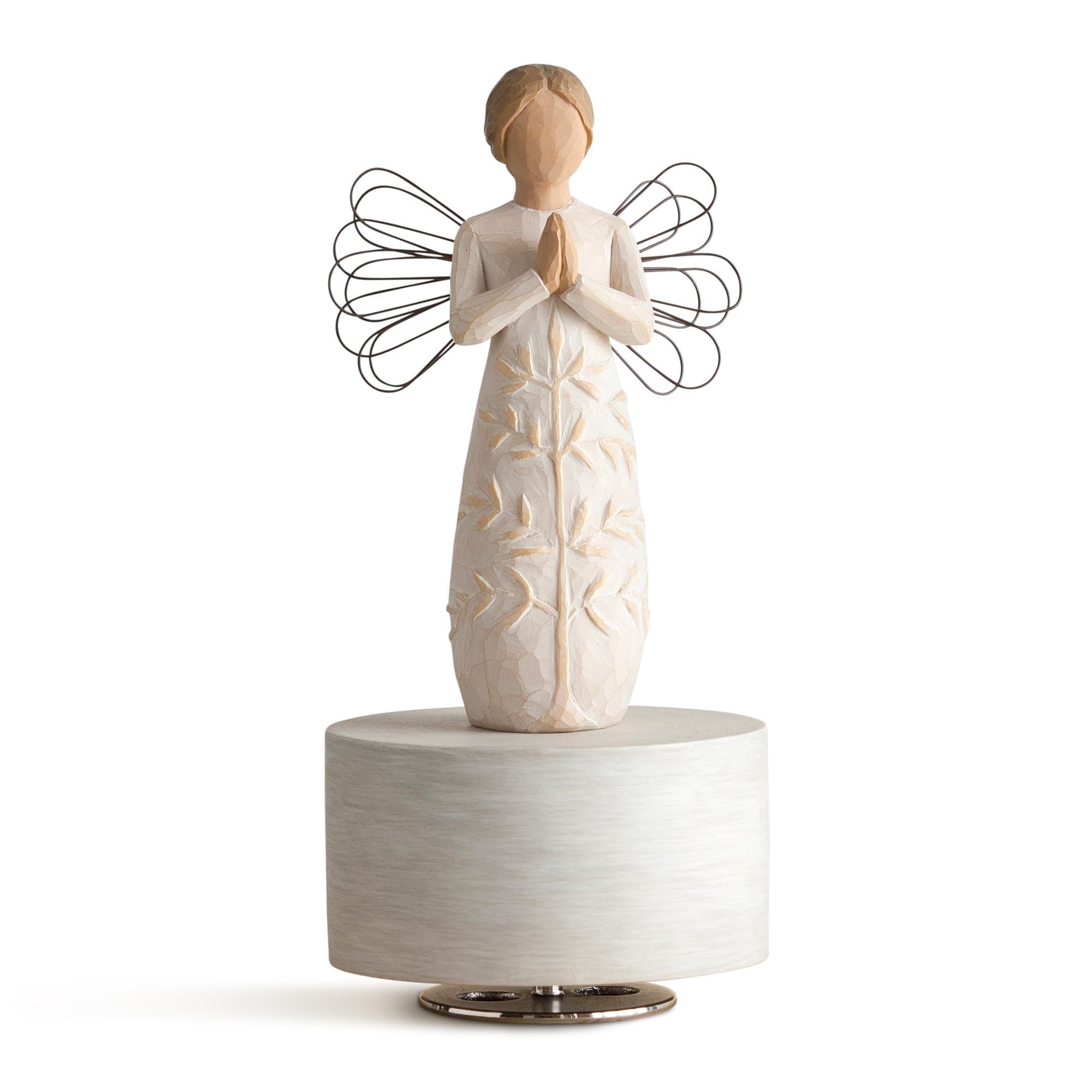 Willow Tree front view of rotating angel musical gift showing soothing presence