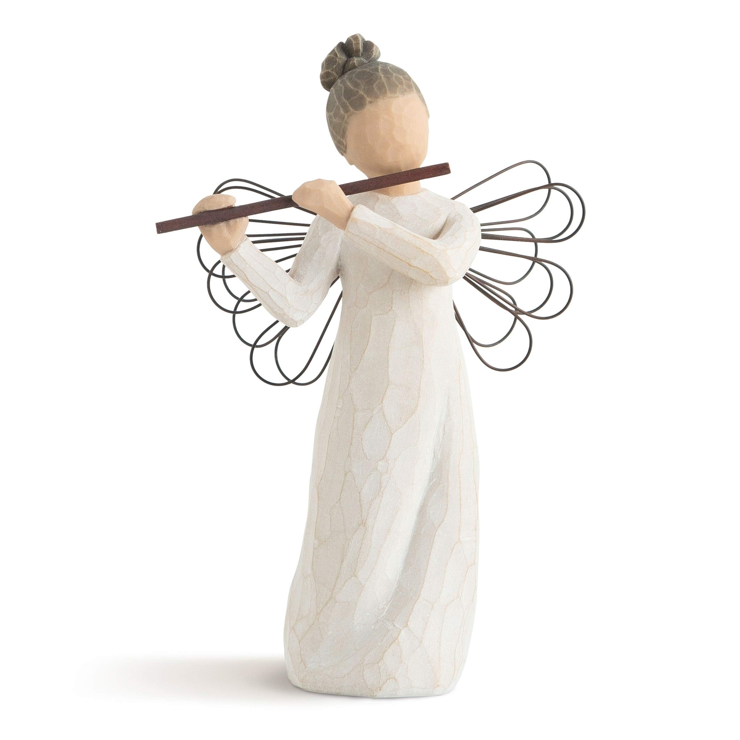 Willow Tree front view of Angel of Harmony showcasing calm pose and gift appeal