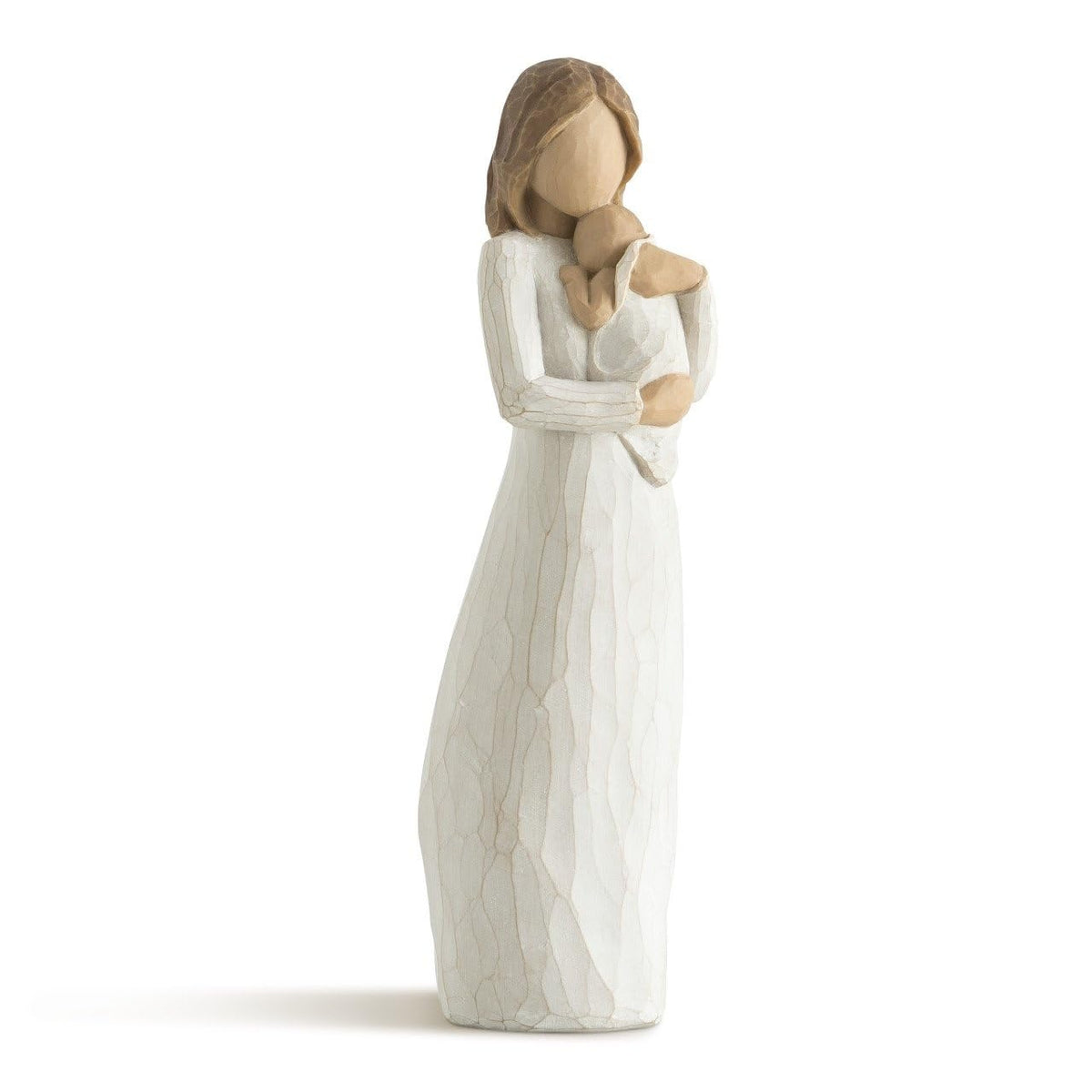 Willow Tree Angel of Mine front view showing mother and infant, evoking comfort