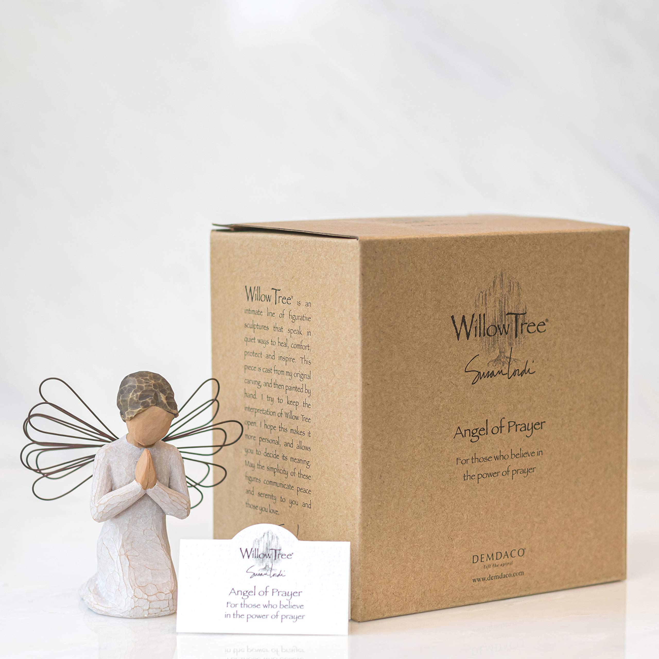 Willow Tree angel of prayer packaged box with enclosure card ready for gifting