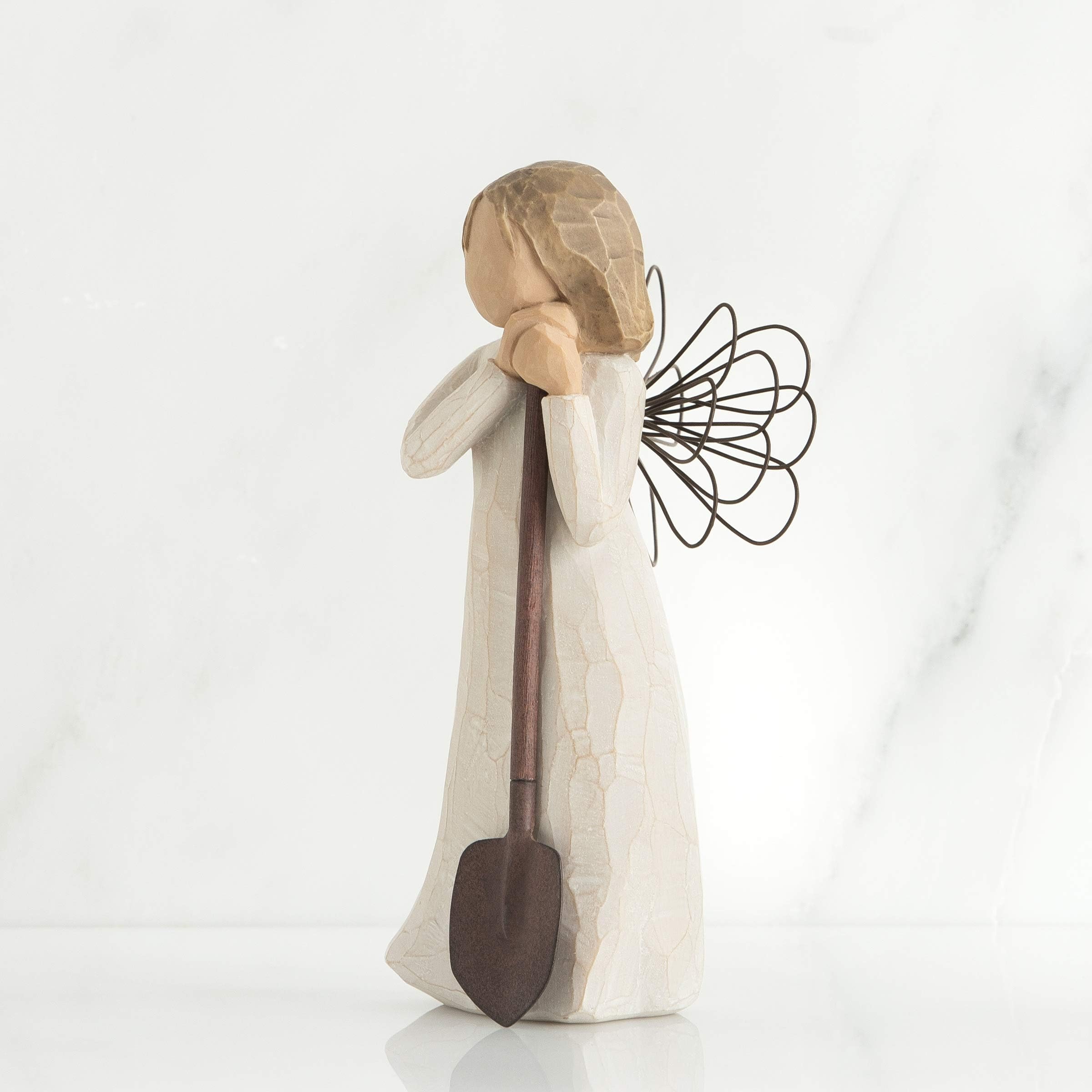 Willow Tree side profile showing hand-painted texture and carved-style shading for charm
