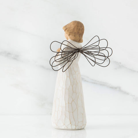 Willow Tree wire wings detail emphasizes handcrafted texture and visual lightness