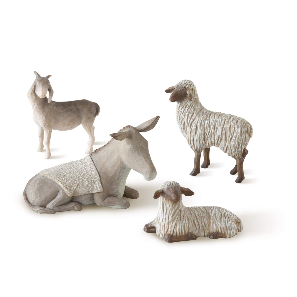Willow Tree front grouping of four animals adding protective presence