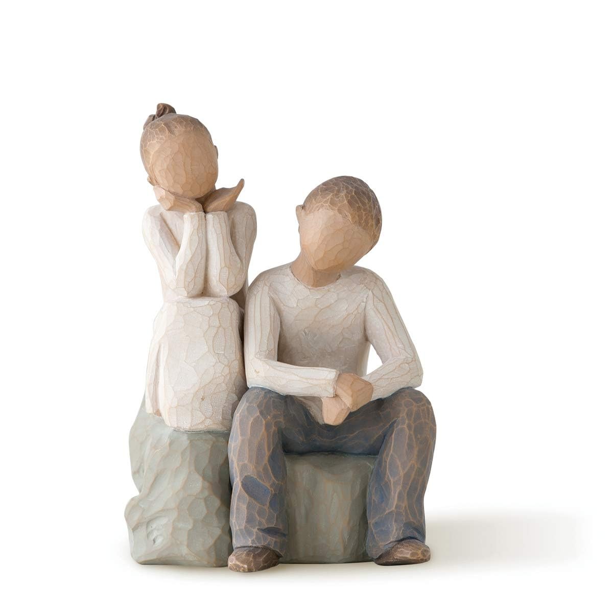 Willow Tree front view of brother and sister showing calming design and instant display appeal