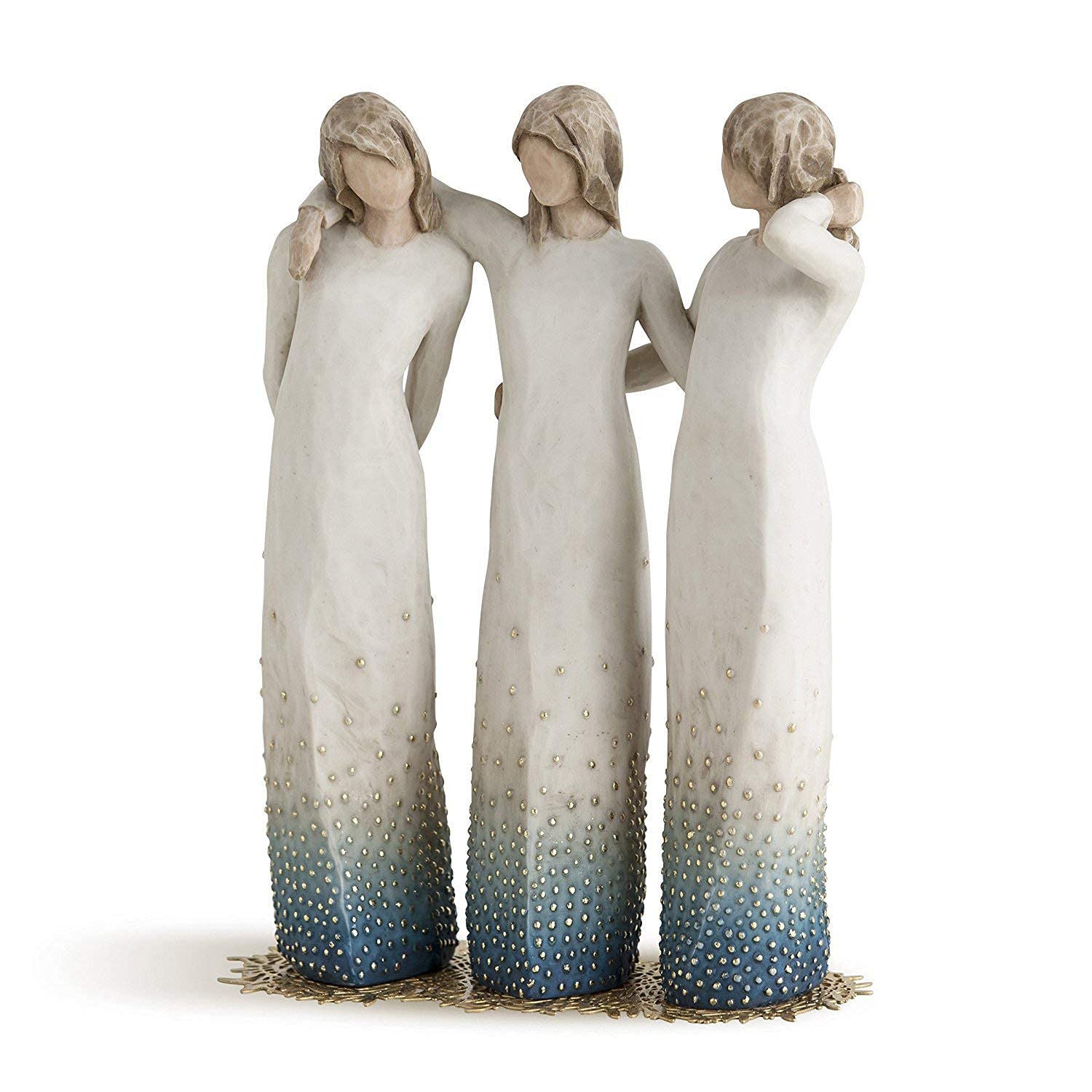 Willow Tree front view showing three figures and elegant unity