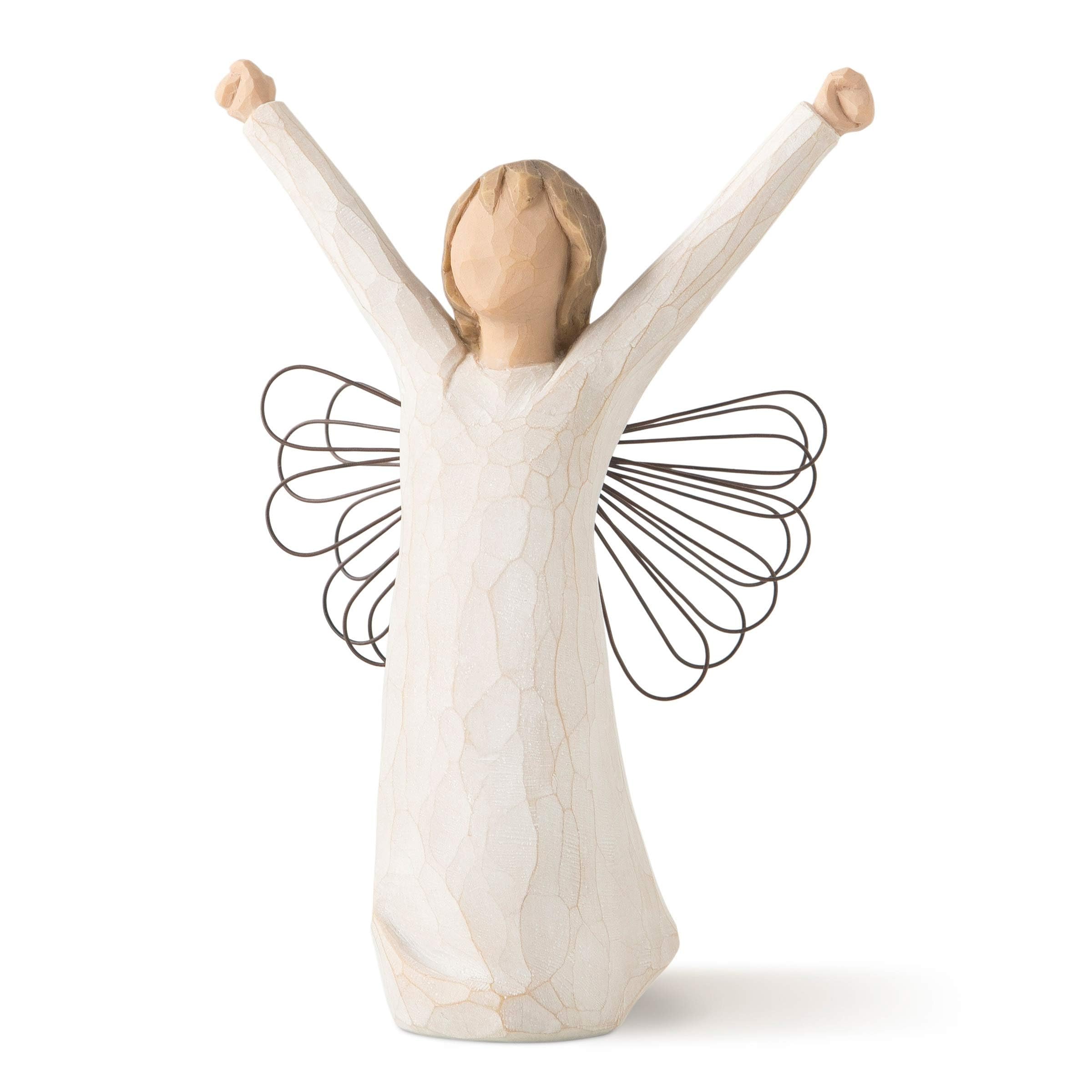 Willow Tree Courage front view showing uplifted arms and comforting presence